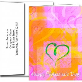 Valentine's Day Greeting Cards w/Imprinted Envelopes (5"x7") with Logo  Valentine