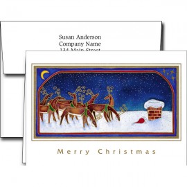 Customized Holiday Greeting Cards w/Imprinted Envelopes