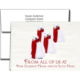 Custom Logo Holiday Greeting Cards w/Imprinted Envelopes (5"x7")