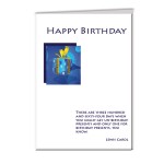 Lewis Carroll Quote Birthday Greeting Card with Free Song Download with Logo
