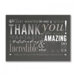 Personalized Say Thank You Front Imprint Greeting Card