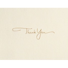 Golden Thank You Card with Logo
