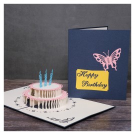Custom Happy Birthday Pop Up Card with Logo