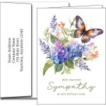 Customized Sympathy Greeting Cards w/Imprinted Envelopes
