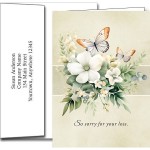 Custom Sympathy Greeting Cards w/Imprinted Envelopes