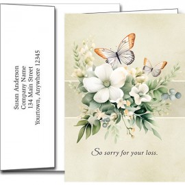 Personalized Sympathy Greeting Cards w/Imprinted Envelopes