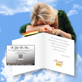 Custom Cloud Nine Wellness/Relaxation/Healthcare Music Download Greeting Card / Take A Break & Calm