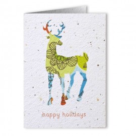 Plantable Seed Paper Holiday Greeting Card - Design A with Logo