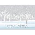 Personalized Trees with Snow Greeting Card