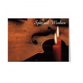 Custom Twin Candles & Strings Greeting Card
