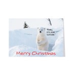 Logo Branded Polar Bear in Snow Greeting Card