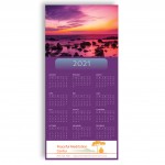Logo Branded Z-Fold Personalized Greeting Calendar - Ocean Sunset
