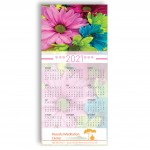 Custom Z-Fold Personalized Greeting Calendar - Flowers