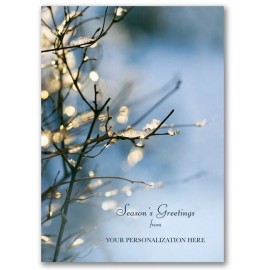 Personalized Festive Sparkle Front Imprint Card