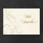 Custom Imprinted Flourish In Pearl Sympathy Card