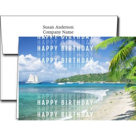 Promotional Birthday Greeting Cards w/Imprinted Envelopes