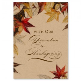 Thankful Appreciation Thanksgiving Card with Logo  Thankful Appreciation Thanksgiving Card with Logo