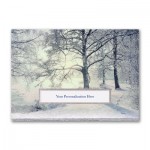 Custom Imprinted Peaceful Winter Die-Cut Holiday Card