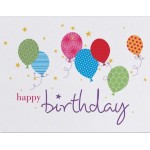 Stars & Balloons Birthday Card with Logo