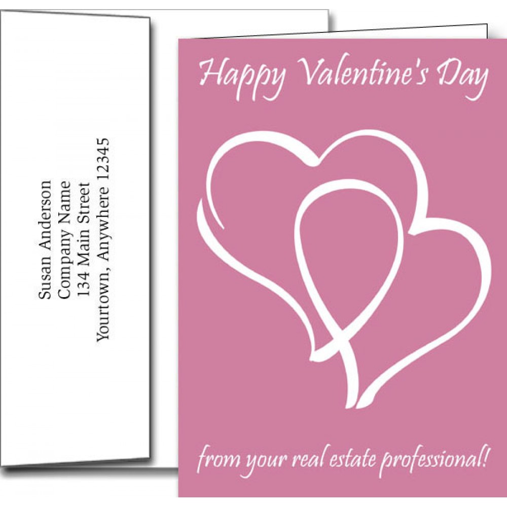 Custom Valentine's Day Greeting Cards w/Imprinted Envelopes (5"x7")
