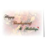 Happy Thanksgiving Combo Holiday Greeting Card with Logo