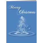 Custom Blue Tree With Music Notes Greeting Card