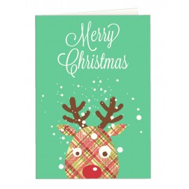 Full Color Holiday Cards; Plaid with Logo