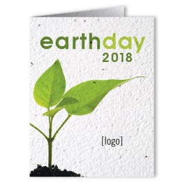 Customized Plantable Earth Day Seed Paper Greeting Card - Design C  Customized Plantable Earth Day Seed Paper Greeting Card - Design C