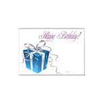 Custom Single Gift Box Birthday Greeting Card with Free Song Download