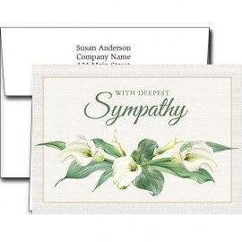 Custom Sympathy Greeting Cards w/Imprinted Envelopes