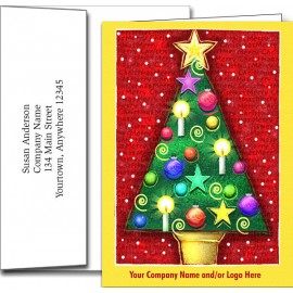 Logo Holiday Greeting Cards w/Imprinted Envelopes (5"x7") with Logo