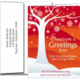 Personalized Logo Holiday Greeting Cards w/Imprinted Envelopes (5"x7")