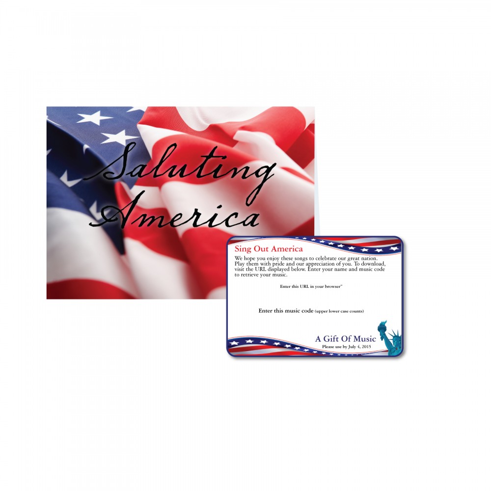 Customized Cloud Nine Patriotic / July 4th Music Download Greeting Card