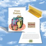 Cloud Nine Birthday Music Download Greeting Card w/ Happy Birthday & Gifts with Logo