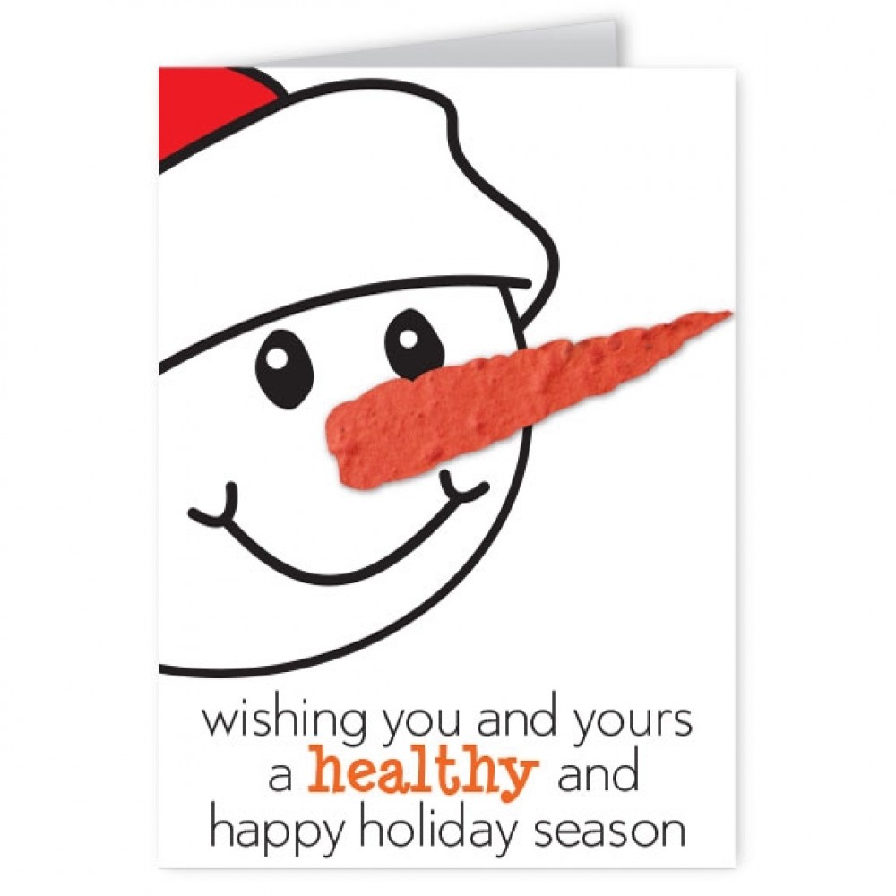 Logo Branded Seed Paper Shape Holiday Greeting Card - Design AL