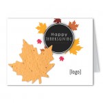 Custom Imprinted Seed Paper Shape Thanksgiving Greeting Card