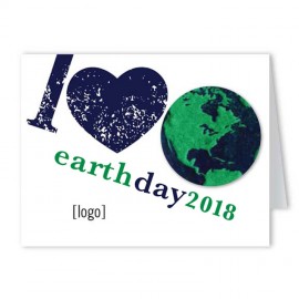 Earth Day Design Seed Paper Greeting Card - Design H with Logo