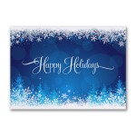 Logo Printed Snowy Glow Economy Holiday Card