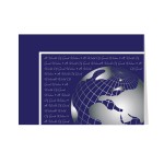 Silver Globe Greeting Card with Logo