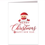 Promotional Masked Santa Covid-19 Holiday Greeting Card