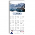 Promotional Z-Fold Personalized Greeting Calendar - Scenic City by the Lake