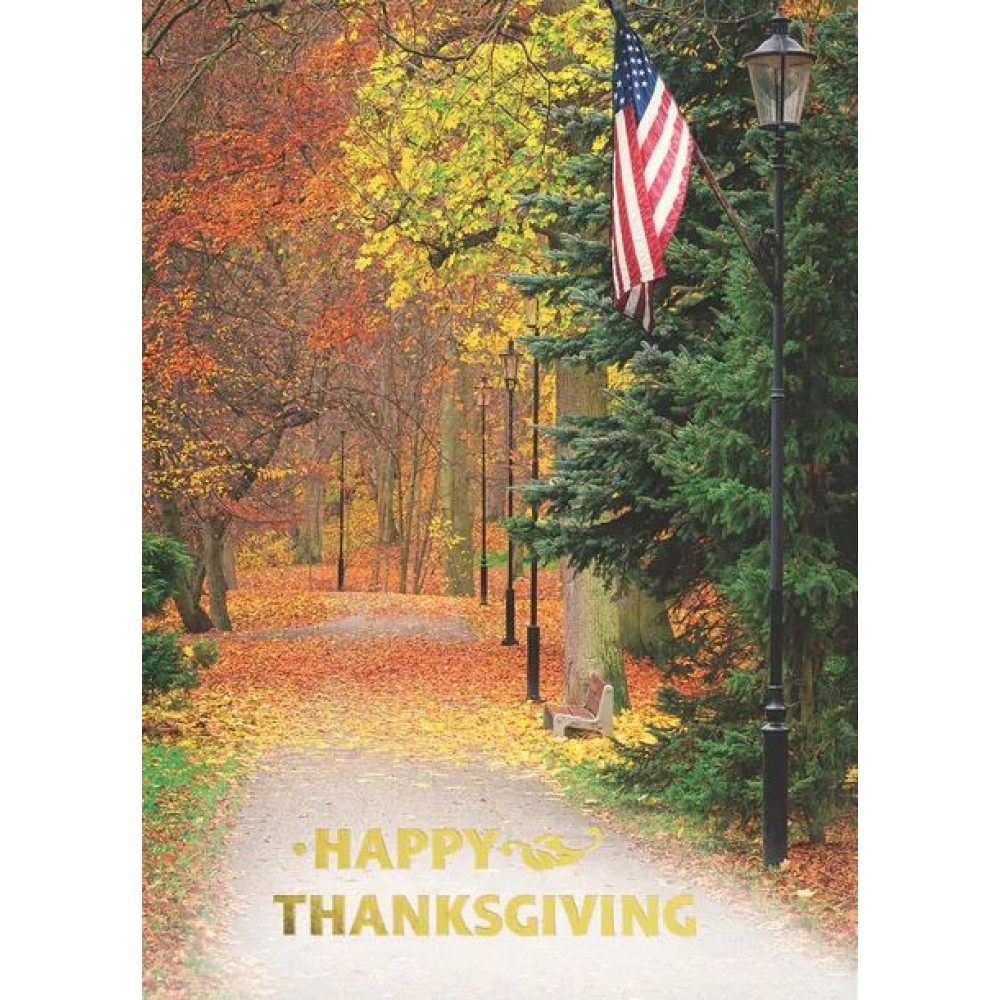 Patriotic Thanksgiving Card with Logo