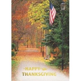 Patriotic Thanksgiving Card with Logo  Patriotic Thanksgiving Card with Logo