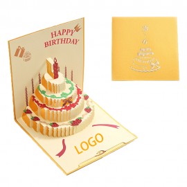 Logo Branded Creative 3D Birthday Card