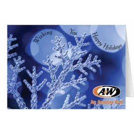 Ice Crystal Holiday Greeting Card with Logo