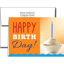 Promotional Birthday Greeting Cards w/Imprinted Envelopes