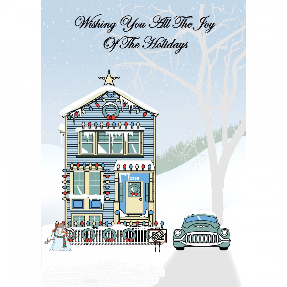 Victorian House Greeting Card with Logo
