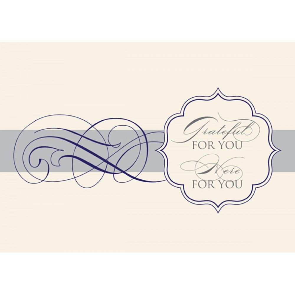 Grateful For You Greeting Card with Logo