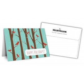 Logo Branded 5" x 7" Holiday Greeting Cards w/ Imprinted Envelopes - Happy Holidays  Logo Branded 5" x 7" Holiday Greeting Cards w/ Imprinted Envelopes - Happy Holidays