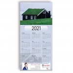 Promotional Z-Fold Personalized Greeting Calendar - Old House
